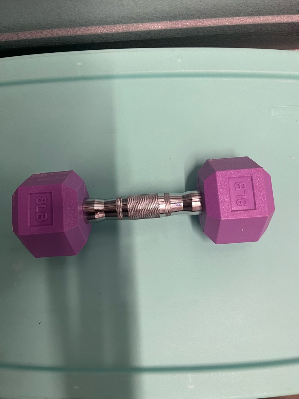 8 LB Purple Hex Dumbbell - Single Neoprene-Coated Weight